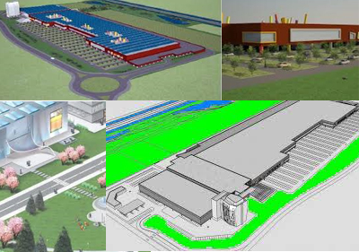 Alcune simulazioni grafiche del Centro Commerciale di Borgarello